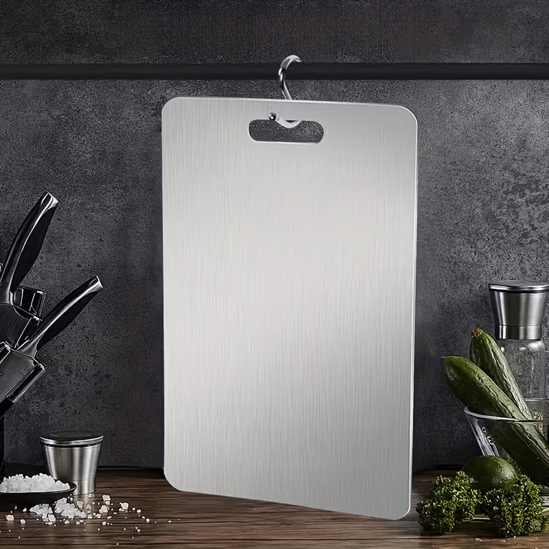 Double Sided Food Grade Stainless Steel Cutting Board | Non-Slip Hygienic Dishwasher Safe Kitchen Chopping Board