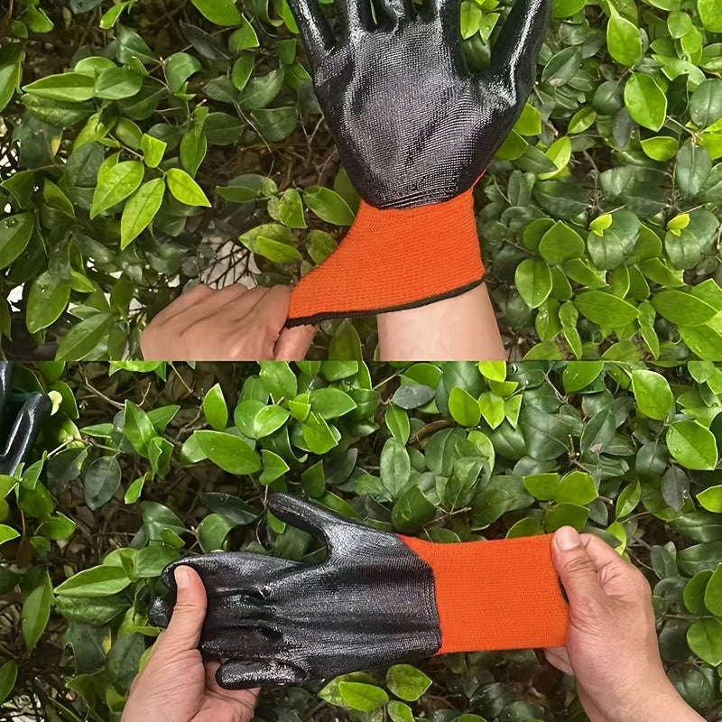 Hangable Design Easy Storage Work Gloves, 6 or 12 Packs Multipurpose Safety Garden Labour Gloves for All Kinds of Outdoor Jobs