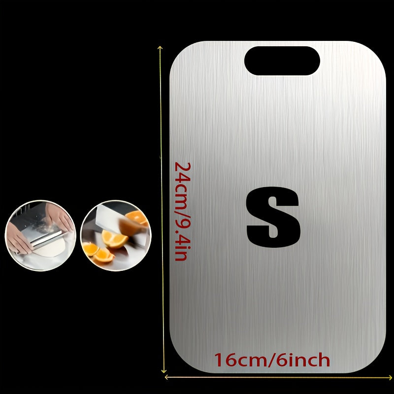 Double Sided Food Grade Stainless Steel Cutting Board | Non-Slip Hygienic Dishwasher Safe Kitchen Chopping Board