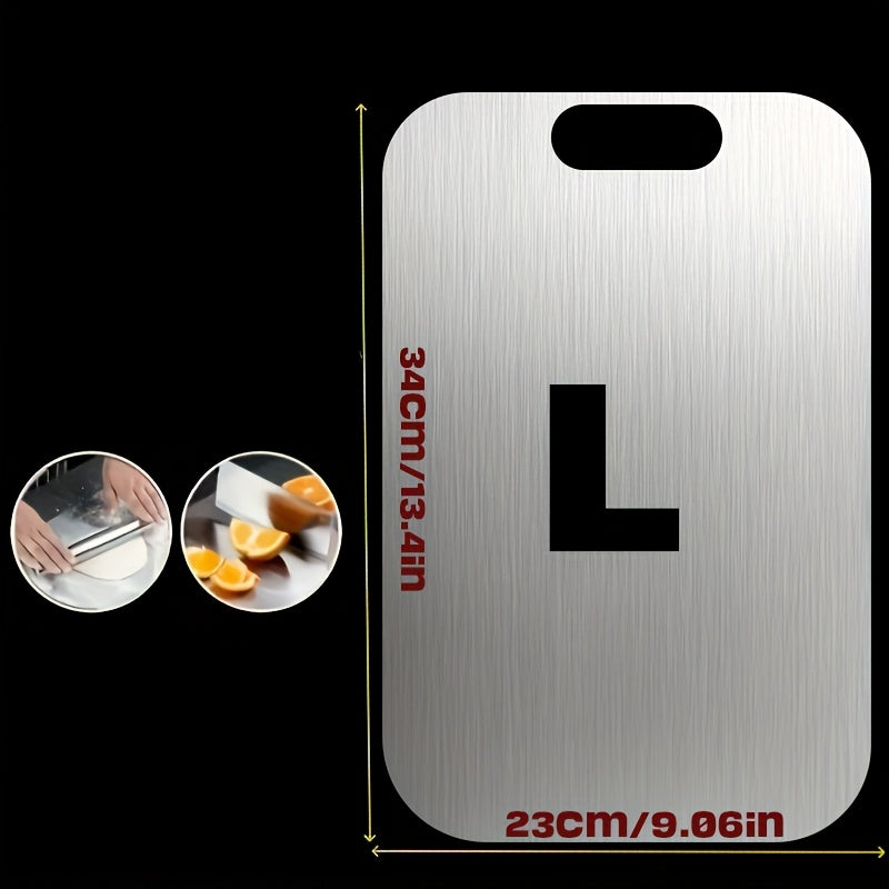 Double Sided Food Grade Stainless Steel Cutting Board | Non-Slip Hygienic Dishwasher Safe Kitchen Chopping Board